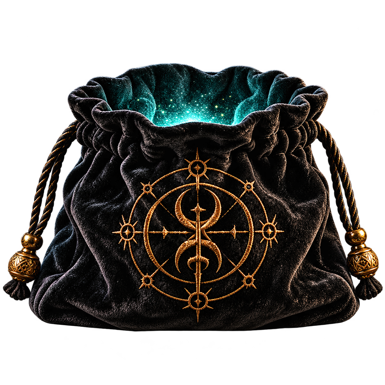 Bolsa de caos de terciopelo negro